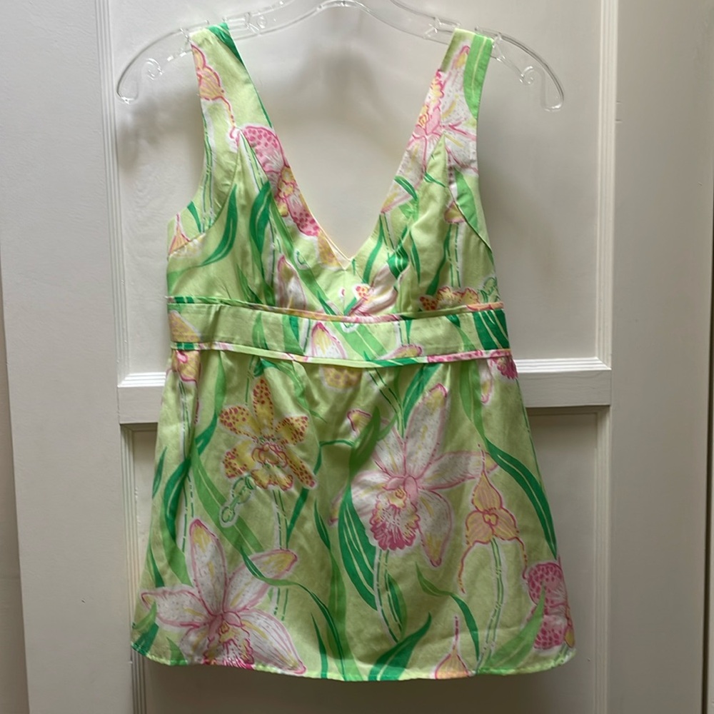 As-is Clearance - Lilly Pulitzer white label orchid top sz 2
